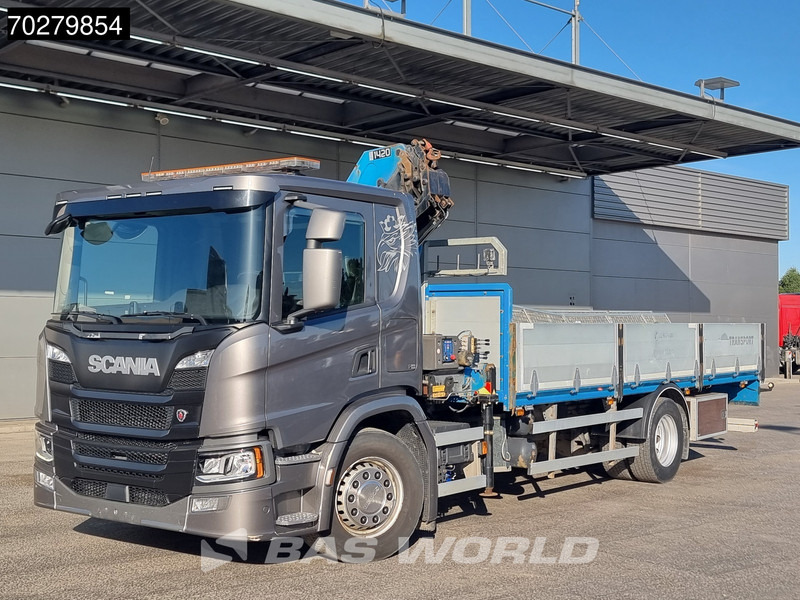 Camion plateau, Camion grue Scania P280 4X2 HMF 1420K-RC Kran Crane Automatic Euro 6: photos 10