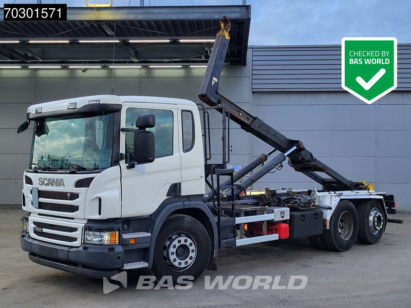 Scania P400 6X2 20 tons HIAB containersystem Retarder Automatic Lift+steering Euro 5 - Camion ampliroll: photos 1 Scania P400 6X2 20 tons HIAB containersystem Retarder Automatic Lift+steering Euro 5 - Camion ampliroll: photos 1