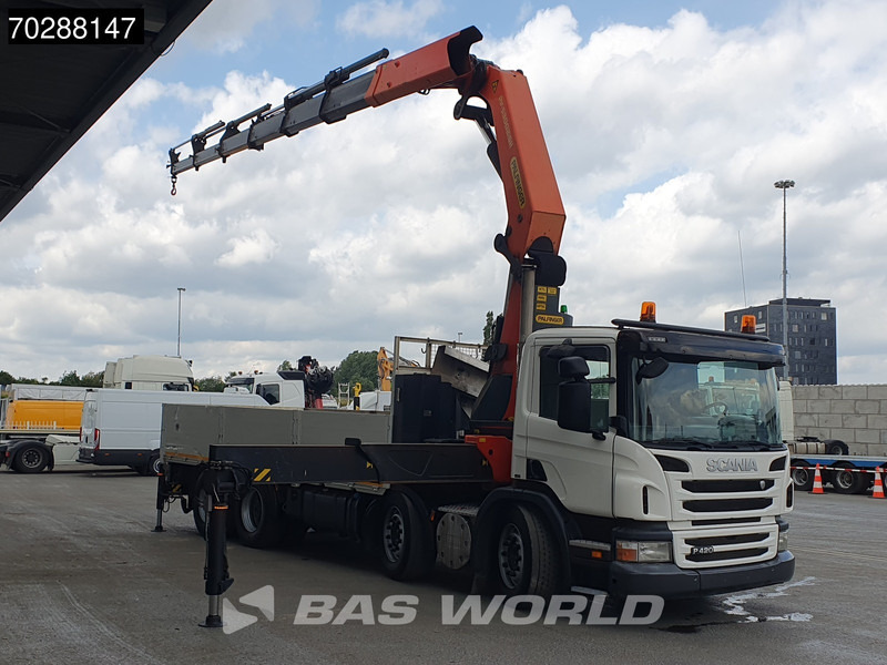Scania P420 8X4 Palfinger PK 53002-SH Crane Lift+steering Manual Big-Axle Euro 5 - Camion plateau, Camion grue: photos 3 Scania P420 8X4 Palfinger PK 53002-SH Crane Lift+steering Manual Big-Axle Euro 5 - Camion plateau, Camion grue: photos 3