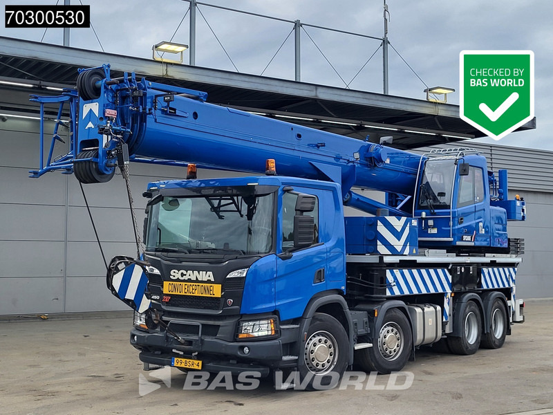 Scania P450 P 8X4 Palfinger/SANY SPC500E Telescopic Crane Retarder Navi Automatic Euro 6 - Camion grue: photos 1 Scania P450 P 8X4 Palfinger/SANY SPC500E Telescopic Crane Retarder Navi Automatic Euro 6 - Camion grue: photos 1