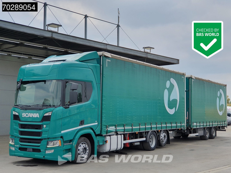 Scania R410 6X2 Combi Retarder Standklima lifting roof ACC LED Euro 6 - Camion à rideaux coulissants: photos 1 Scania R410 6X2 Combi Retarder Standklima lifting roof ACC LED Euro 6 - Camion à rideaux coulissants: photos 1