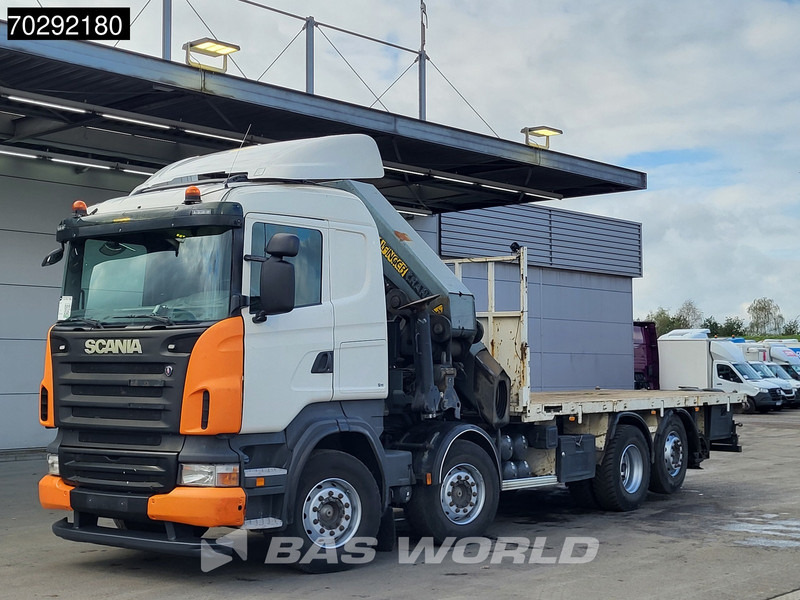 Camion plateau, Camion grue Scania R420 8X2 Palfinger PK74002 Kran Crane Retarder Lift-Steering Axle Euro 4: photos 19 Camion plateau, Camion grue Scania R420 8X2 Palfinger PK74002 Kran Crane Retarder Lift-Steering Axle Euro 4: photos 19