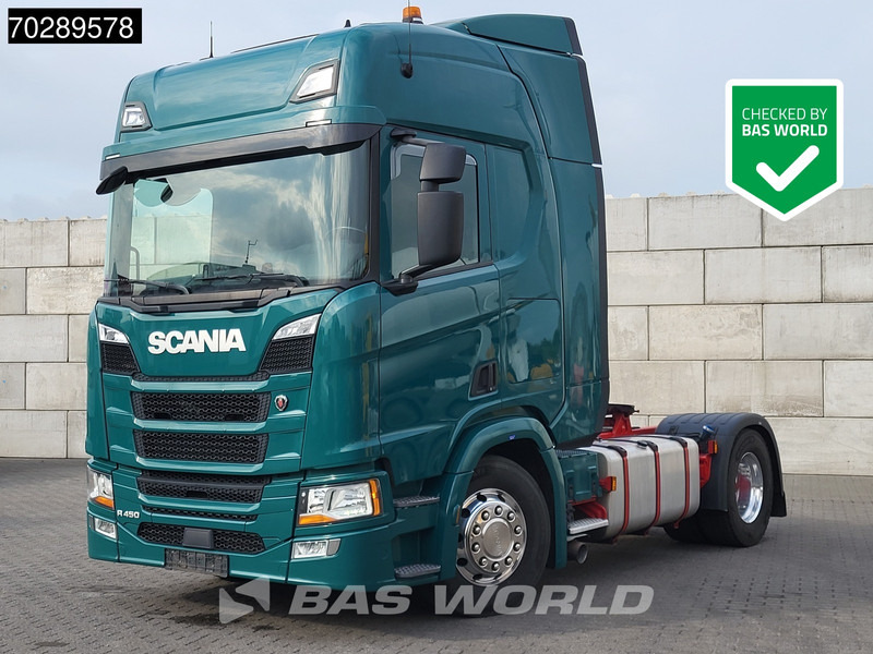 Scania R450 4X2 65T! Retarder PTO Standklima Alcoa Navi ACC Euro 6 - Tracteur routier: photos 1 Scania R450 4X2 65T! Retarder PTO Standklima Alcoa Navi ACC Euro 6 - Tracteur routier: photos 1