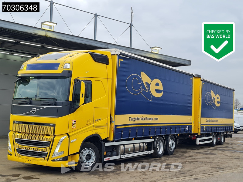 Volvo FH 460 6X2 LNG Engine Curtainside Combi Sliding roof I-Park Cool VEB+ - Camion à rideaux coulissants: photos 1 Volvo FH 460 6X2 LNG Engine Curtainside Combi Sliding roof I-Park Cool VEB+ - Camion à rideaux coulissants: photos 1