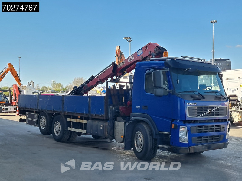 Camion plateau, Camion grue Volvo FM 330 6X2 HMF 1820 K3 Kran Crane Lift+Steering Axle Xenon Euro 5: photos 8