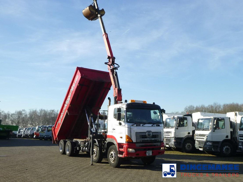 Hino FY1EUKA 8x4 tipper RHD + Palfinger E120L + grapple - Camion grue: photos 2 Hino FY1EUKA 8x4 tipper RHD + Palfinger E120L + grapple - Camion grue: photos 2