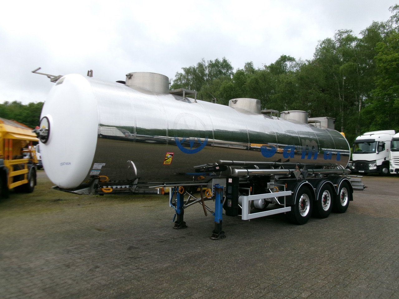 Semi-remorque citerne pour transport de produits chimiques Magyar Chemical ACID tank inox 22.5 m3 / 1 comp: photos 1