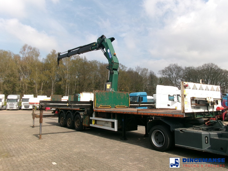 Massey Platform trailer + HMF 4720 K3 crane - Semi-remorque plateau: photos 2 Massey Platform trailer + HMF 4720 K3 crane - Semi-remorque plateau: photos 2