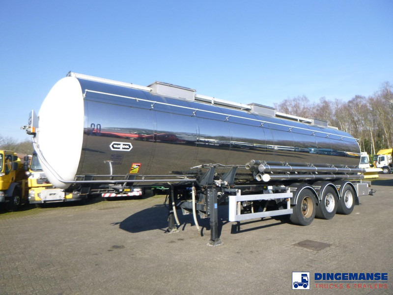 Van Hool Chemical tank inox 30 m3 / 3 comp - Semi-remorque citerne: photos 1 Van Hool Chemical tank inox 30 m3 / 3 comp - Semi-remorque citerne: photos 1
