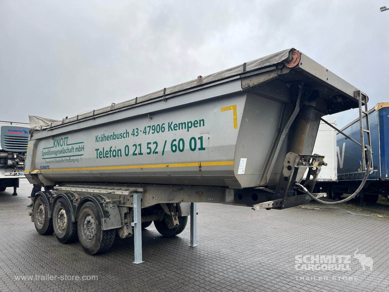 SCHMITZ Auflieger Kipper Stahlrundmulde 25m³ - Semi-remorque benne: photos 1 SCHMITZ Auflieger Kipper Stahlrundmulde 25m³ - Semi-remorque benne: photos 1
