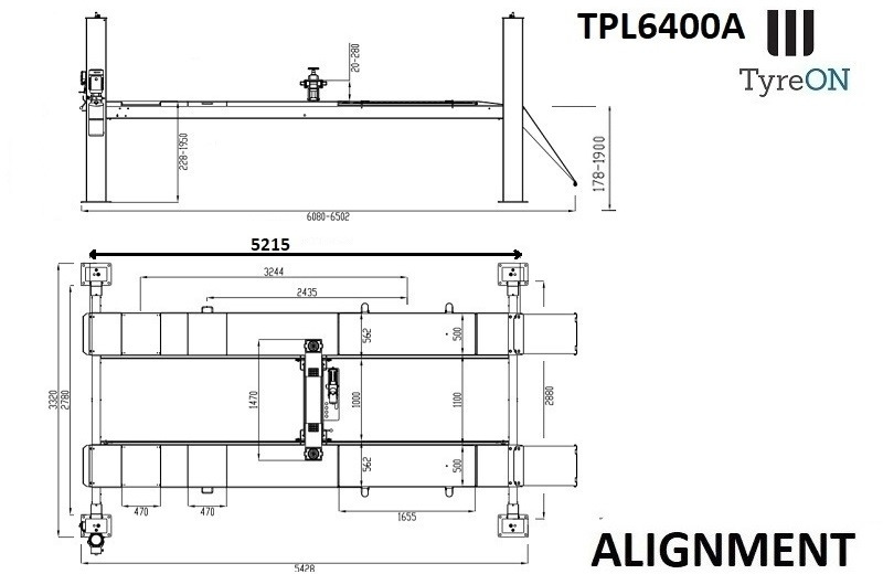 TPL6400A 4 post alignment lift - 5,2 m runways - 6.4T - Équipement de garage: photos 3 TPL6400A 4 post alignment lift - 5,2 m runways - 6.4T - Équipement de garage: photos 3