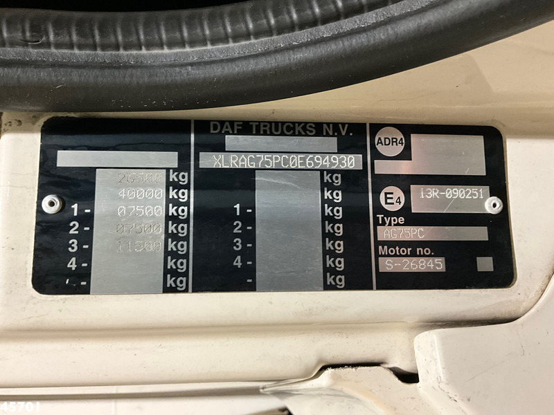 Benne à ordures ménagères DAF FAG 75 CF 250 Euro 3 Geesink 17m³: photos 20 Benne à ordures ménagères DAF FAG 75 CF 250 Euro 3 Geesink 17m³: photos 20