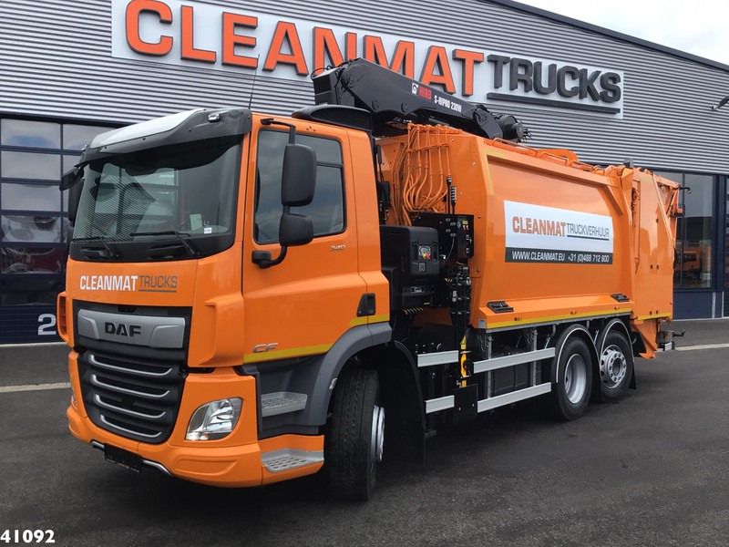 DAF FAN CF 340 Hiab 23 ton/meter laadkraan Welvaarts weighing system - Benne à ordures ménagères: photos 1 DAF FAN CF 340 Hiab 23 ton/meter laadkraan Welvaarts weighing system - Benne à ordures ménagères: photos 1