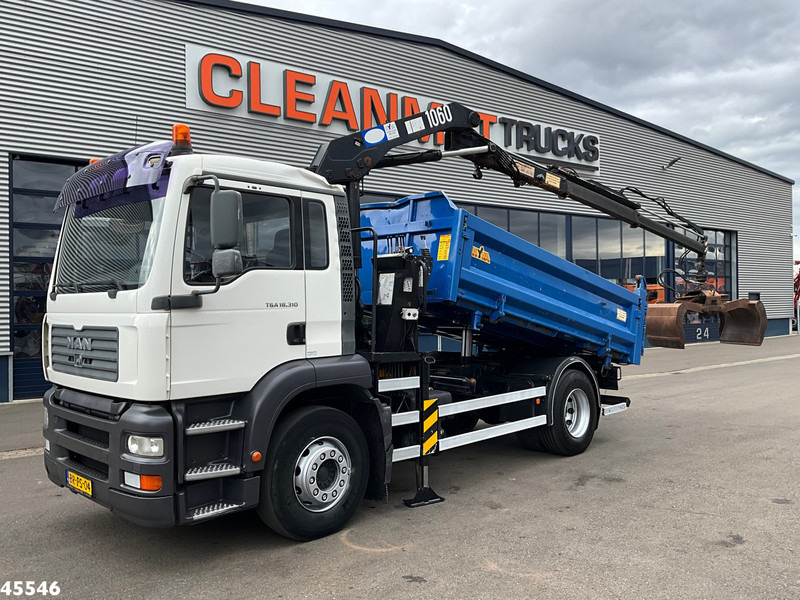 MAN TGA 18.310 Full Steel HMF 10 Tonmeter laadkraan - Camion benne, Camion grue: photos 1 MAN TGA 18.310 Full Steel HMF 10 Tonmeter laadkraan - Camion benne, Camion grue: photos 1