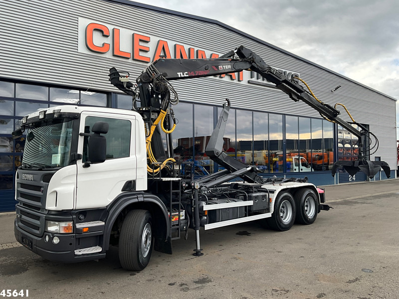Scania P 380 Terex 14 Tonmeter laadkraan - Camion ampliroll, Camion grue: photos 1 Scania P 380 Terex 14 Tonmeter laadkraan - Camion ampliroll, Camion grue: photos 1