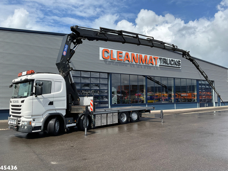 Scania R490 8x2 Euro 6 Retarder HMF 85 Tonmeter laadkraan + Fly-jib - Camion grue: photos 1 Scania R490 8x2 Euro 6 Retarder HMF 85 Tonmeter laadkraan + Fly-jib - Camion grue: photos 1