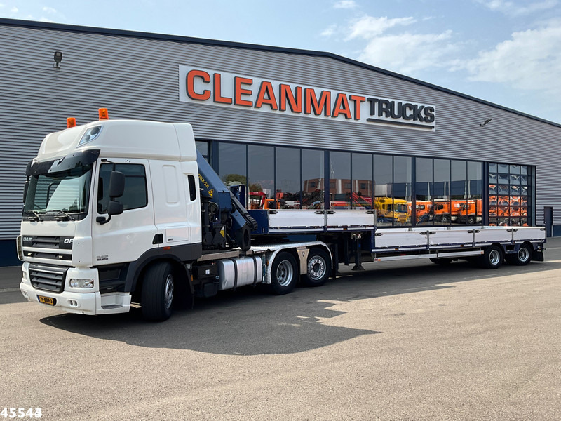 DAF FTN 85 CF 410 Palfinger 55 Tonmeter laadkraan + Pacton 2-assige oplegger met Tridec besturing - Tracteur routier: photos 1 DAF FTN 85 CF 410 Palfinger 55 Tonmeter laadkraan + Pacton 2-assige oplegger met Tridec besturing - Tracteur routier: photos 1
