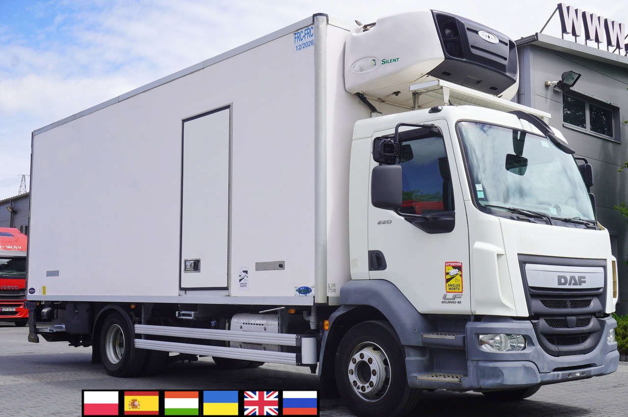 DAF LF 220 / Refrigerator 16 EPAL Multitemp / Carrier Supra 1150 MT / Palfinger 1500 kg - Camion frigorifique: photos 1 DAF LF 220 / Refrigerator 16 EPAL Multitemp / Carrier Supra 1150 MT / Palfinger 1500 kg - Camion frigorifique: photos 1