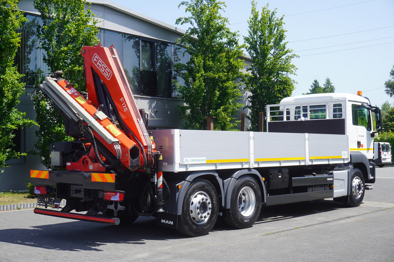 MAN TGS 26.360 Flatbed / Fassi F175 7.7 T / steered 3rd axle - Camion plateau, Camion grue: photos 5 MAN TGS 26.360 Flatbed / Fassi F175 7.7 T / steered 3rd axle - Camion plateau, Camion grue: photos 5