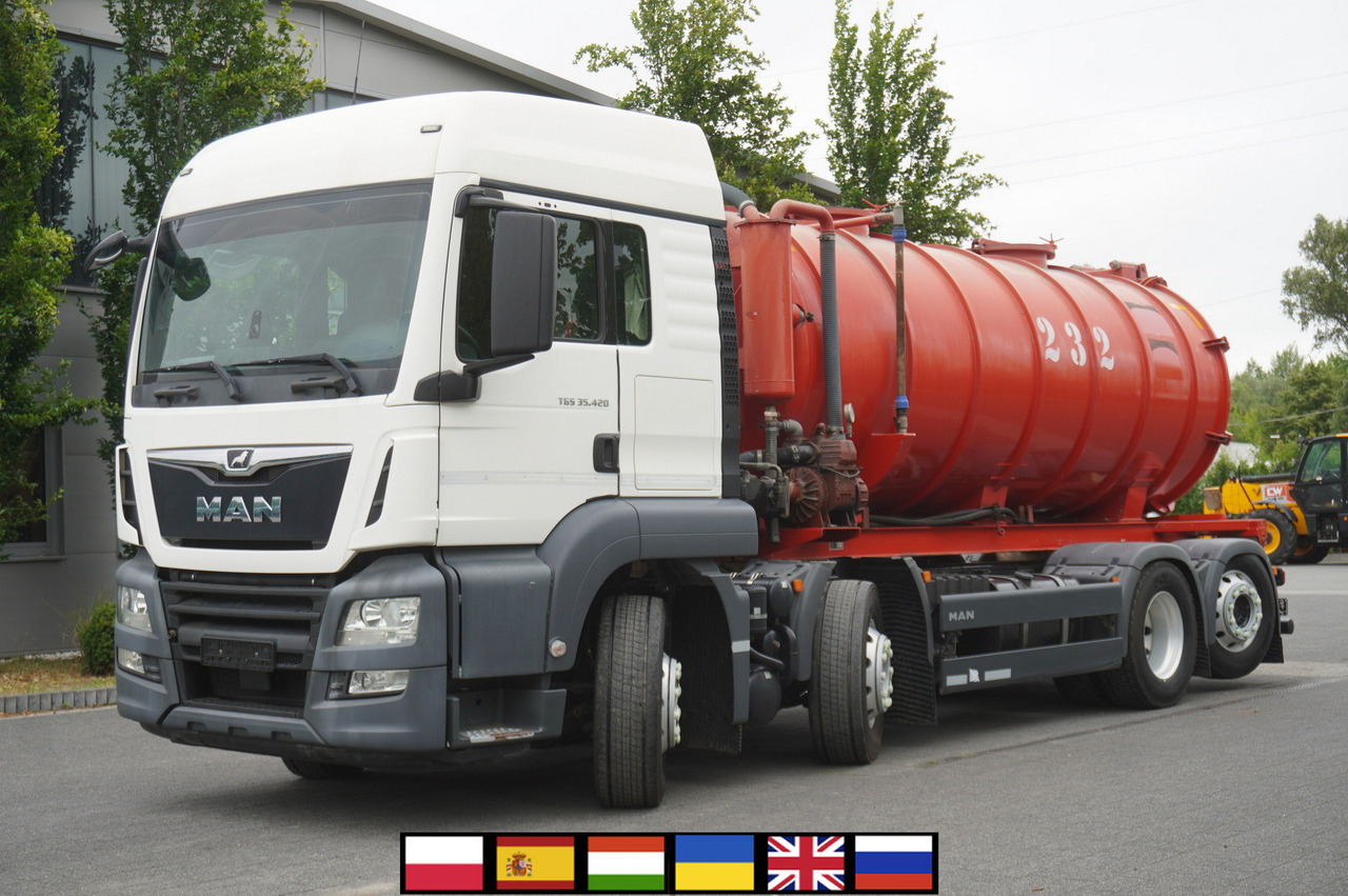 MAN TGS 35.420 8×2 / NEW septic barrel 13000 L / 3 steered axles - Camion citerne: photos 1 MAN TGS 35.420 8×2 / NEW septic barrel 13000 L / 3 steered axles - Camion citerne: photos 1