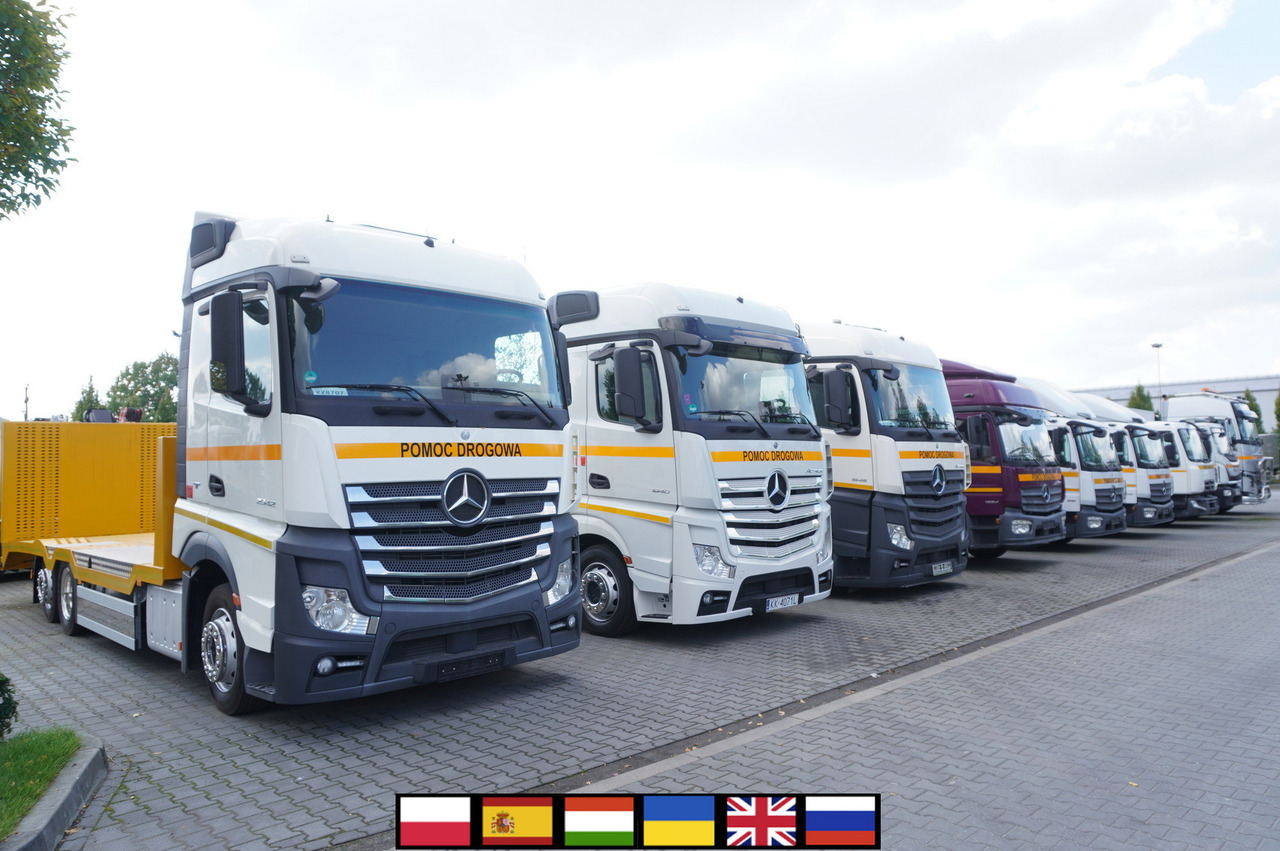 MERCEDES-BENZ Actros 1845 / NEW TOW TRUCK PLATFORM/ Sleeper cab / several units - Camion porte-voitures: photos 1 MERCEDES-BENZ Actros 1845 / NEW TOW TRUCK PLATFORM/ Sleeper cab / several units - Camion porte-voitures: photos 1