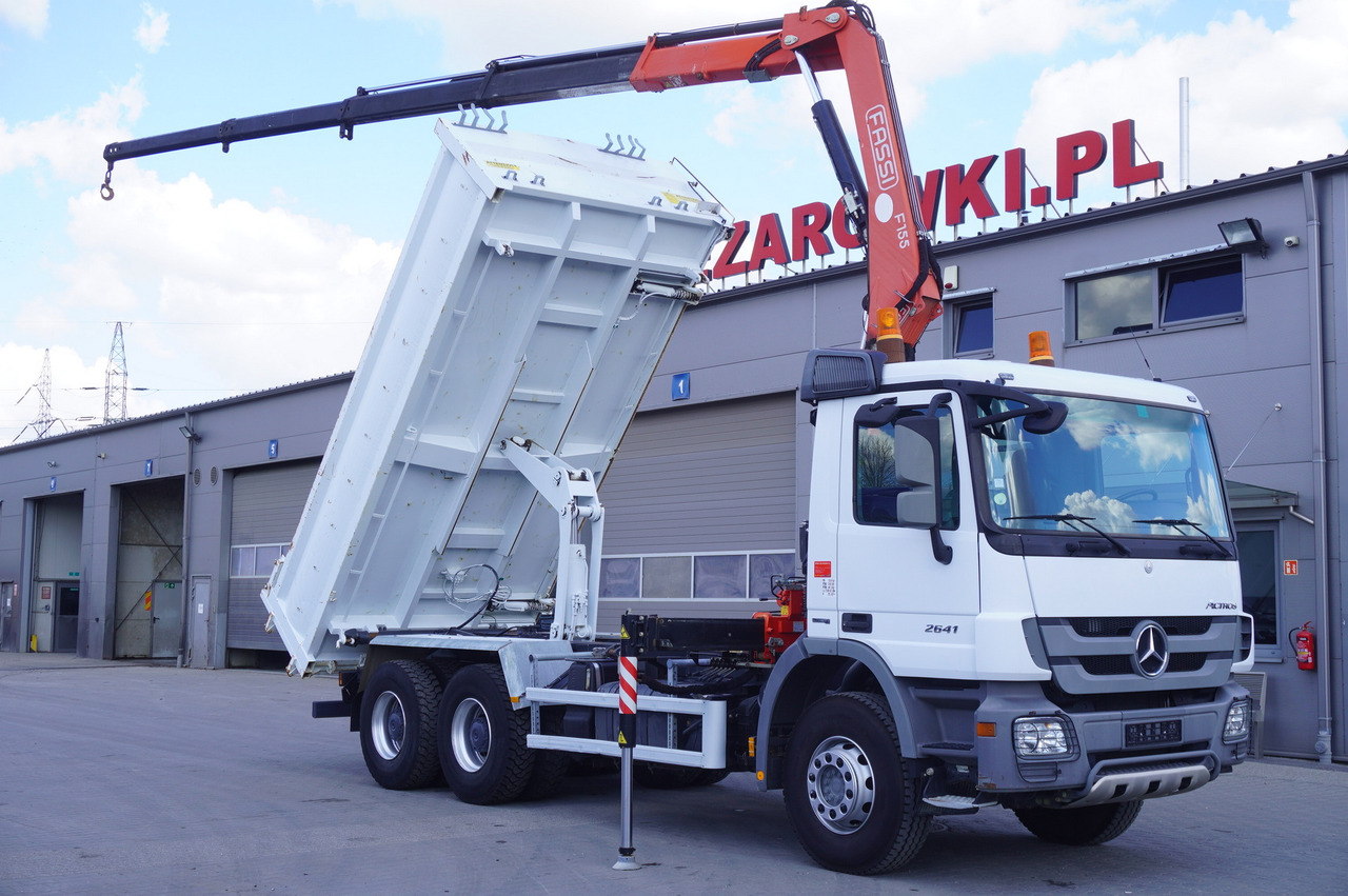 MERCEDES-BENZ Actros 2641 6×4 E5 / Crane / Dumper / 110000 km! - Camion benne, Camion grue: photos 1 MERCEDES-BENZ Actros 2641 6×4 E5 / Crane / Dumper / 110000 km! - Camion benne, Camion grue: photos 1