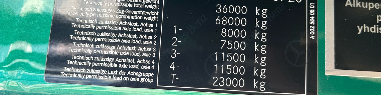 Mercedes-Benz Arocs 3563 8 × 4 / 630 HP / steered axle / Logging superstructure - Camion grue: photos 2 Mercedes-Benz Arocs 3563 8 × 4 / 630 HP / steered axle / Logging superstructure - Camion grue: photos 2