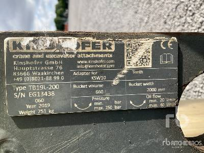 KINSHOFER TB19L-200 - Godet pour pelle: photos 5 KINSHOFER TB19L-200 - Godet pour pelle: photos 5