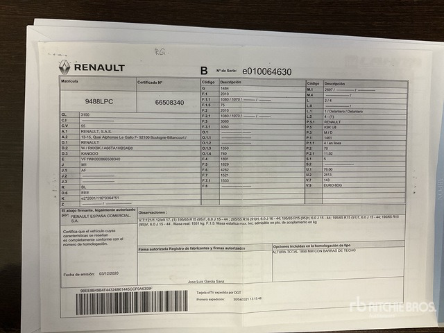 2020 Renault Kangoo 5 Passenger Van - Minibus, Transport de personnes: photos 2 2020 Renault Kangoo 5 Passenger Van - Minibus, Transport de personnes: photos 2