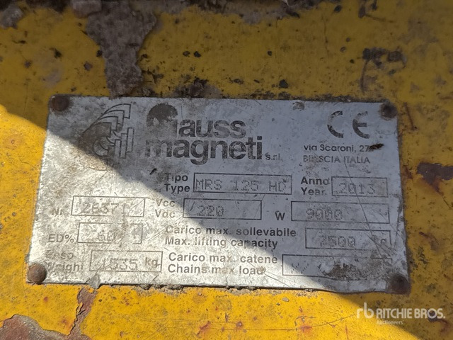 2013 Gauss Magnet MRS 125 HD Aimant Separator Magnet - Broyeur/ Épareuse: photos 3 2013 Gauss Magnet MRS 125 HD Aimant Separator Magnet - Broyeur/ Épareuse: photos 3
