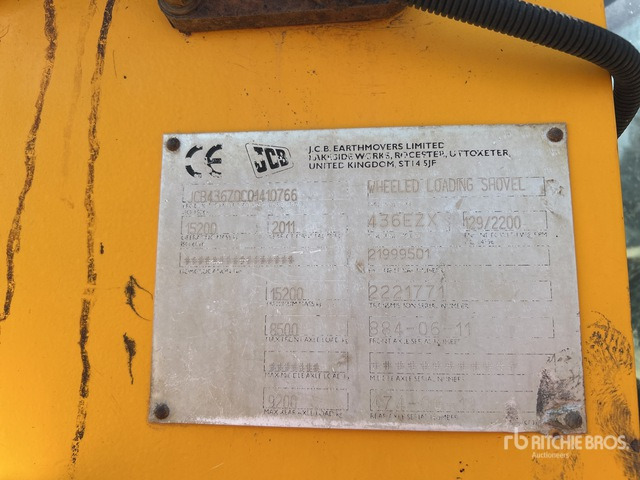 2011 JCB 436 Wheel Loader - Chargeuse sur pneus: photos 1 2011 JCB 436 Wheel Loader - Chargeuse sur pneus: photos 1