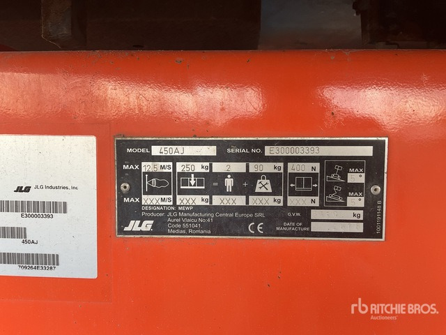 2016 JLG 450AJ 4WD Diesel Articulating Boom Lift - Nacelle articulée: photos 2 2016 JLG 450AJ 4WD Diesel Articulating Boom Lift - Nacelle articulée: photos 2