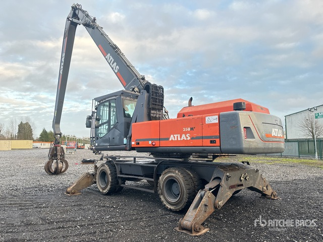 2018 Atlas 350MH Blue Wheel Material Handler - Pelle de manutention: photos 3 2018 Atlas 350MH Blue Wheel Material Handler - Pelle de manutention: photos 3