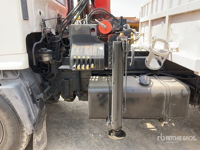 Camion plateau, Camion grue 2007 Hino 500 Palfinger PK1000 4.5 ton Knuckl ... Flatbed Truck with Crane: photos 6