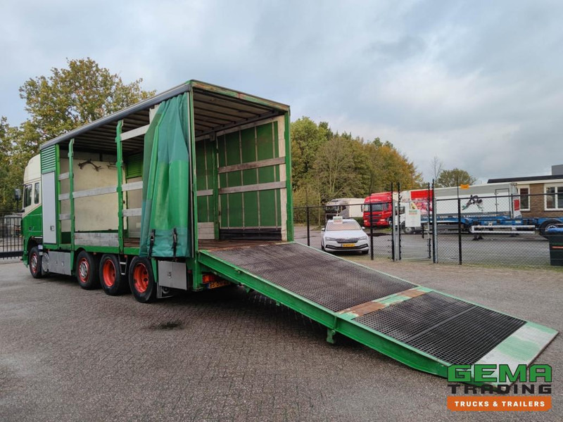 DAF FAK XF95.430 8x2 SuperSpaceCab Euro3 - CurtainSider 7.31m + Ramp 16T - MachineTransporter - 6 Persons (V558) - Camion porte-voitures: photos 2 DAF FAK XF95.430 8x2 SuperSpaceCab Euro3 - CurtainSider 7.31m + Ramp 16T - MachineTransporter - 6 Persons (V558) - Camion porte-voitures: photos 2
