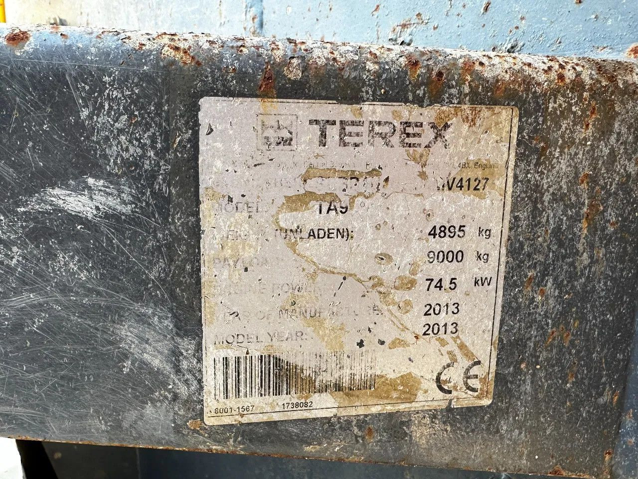 Terex 9 Ton 4X4 Mini Dumper *3711 Hours* - Mini tombereau: photos 5 Terex 9 Ton 4X4 Mini Dumper *3711 Hours* - Mini tombereau: photos 5