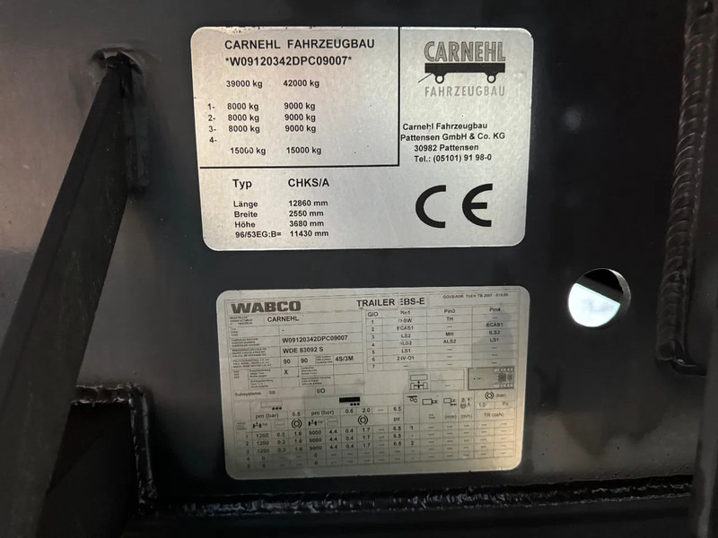 Crédit-bail de Carnehl 65m3 Vol alu kipper SAF Schijfremmen Liftas Top conditie Carnehl 65m3 Vol alu kipper SAF Schijfremmen Liftas Top conditie: photos 15