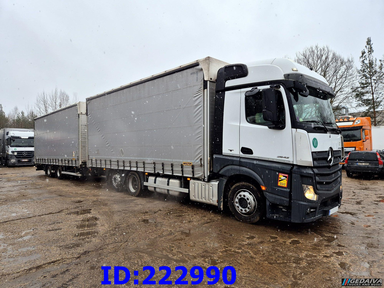 MERCEDES-BENZ Actros 2542 6x2 Euro6 + Wielton trailer - Camion à rideaux coulissants: photos 4 MERCEDES-BENZ Actros 2542 6x2 Euro6 + Wielton trailer - Camion à rideaux coulissants: photos 4