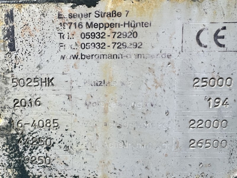 Tombereau articulé Bergmann 5025 HK (110873): photos 9 Tombereau articulé Bergmann 5025 HK (110873): photos 9