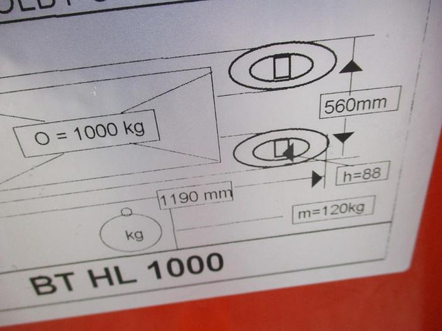 Gerbeur BT HL 1000: photos 10 Gerbeur BT HL 1000: photos 10