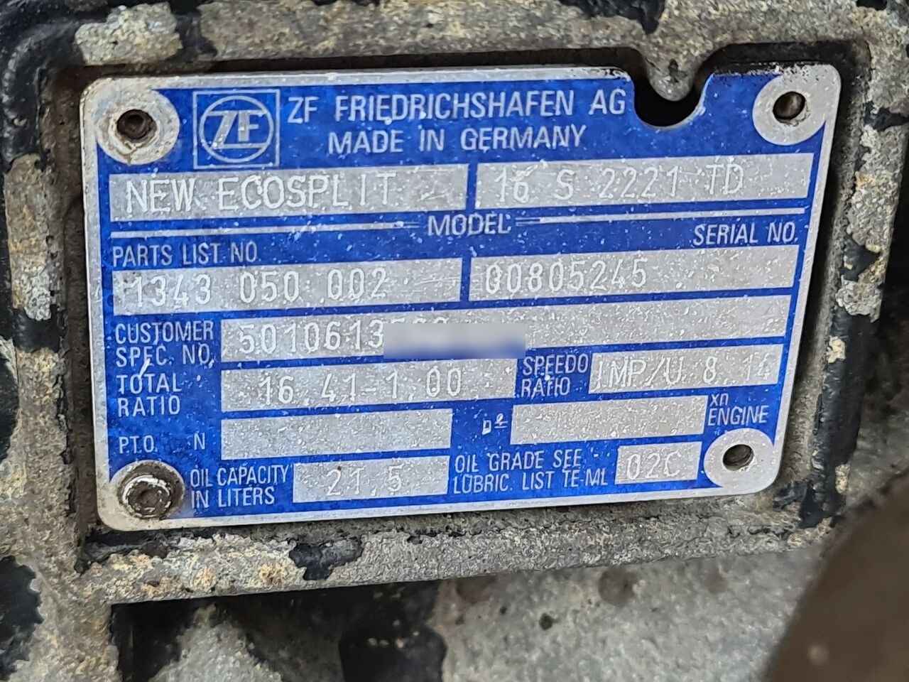 Renault MAGNUM PREMIUM DXI Renault 16S2221TD 16 S 2221 TD 1343050002 5010613562 16.41-1.00 INTARDER ECOSPLIT IT 6085005044 1616902 - Boîte de vitesse pour Camion: photos 4 Renault MAGNUM PREMIUM DXI Renault 16S2221TD 16 S 2221 TD 1343050002 5010613562 16.41-1.00 INTARDER ECOSPLIT IT 6085005044 1616902 - Boîte de vitesse pour Camion: photos 4