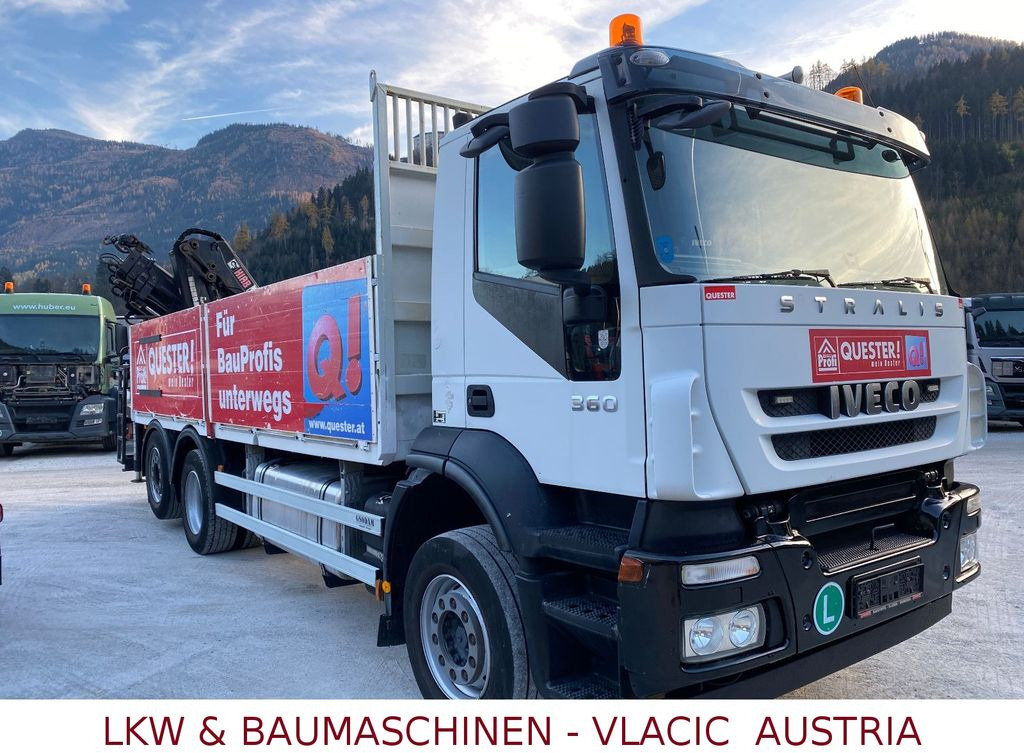 Iveco Stralis 360 Kran HIAB 166 4xHydr. Ladung 6,20m Iveco Stralis 360 Kran HIAB 166 4xHydr. Ladung 6,20m - Camion plateau, Camion grue: photos 2 Iveco Stralis 360 Kran HIAB 166 4xHydr. Ladung 6,20m Iveco Stralis 360 Kran HIAB 166 4xHydr. Ladung 6,20m - Camion plateau, Camion grue: photos 2