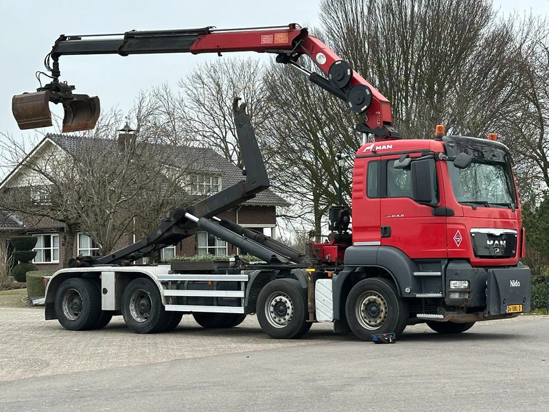 MAN TGS 41.400 8X4 WIDESPREAD!!HMF 22TM KRAAN/HAAK!!TOP!! - Camion ampliroll, Camion grue: photos 3 MAN TGS 41.400 8X4 WIDESPREAD!!HMF 22TM KRAAN/HAAK!!TOP!! - Camion ampliroll, Camion grue: photos 3