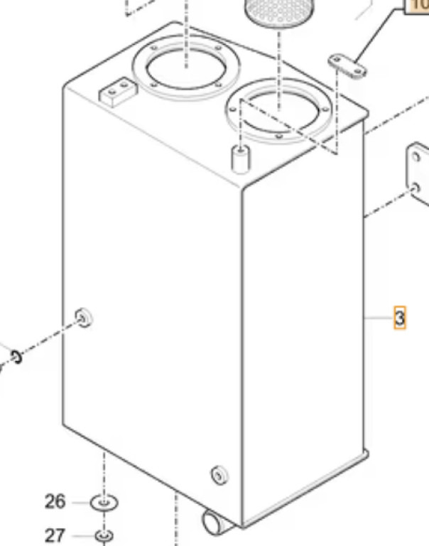 Case 31ML-01017CG - 31ML-01018CG - Réservoir hydraulique pour Engins de chantier: photos 1 Case 31ML-01017CG - 31ML-01018CG - Réservoir hydraulique pour Engins de chantier: photos 1