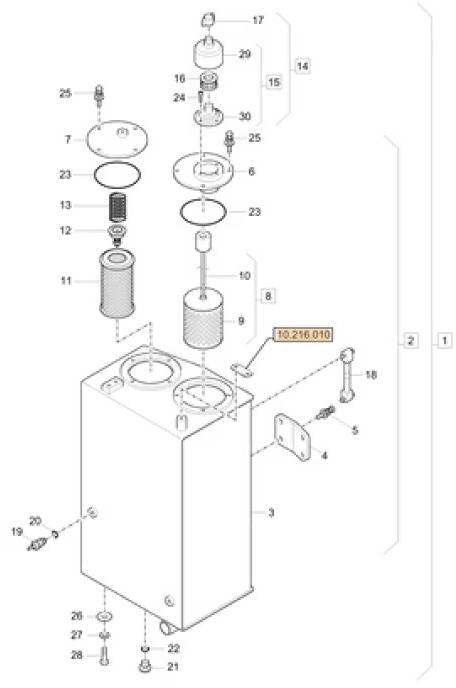 Case 3LML03100 - 33ML02012CG (FUEL) - Réservoir de carburant pour Engins de chantier: photos 2 Case 3LML03100 - 33ML02012CG (FUEL) - Réservoir de carburant pour Engins de chantier: photos 2
