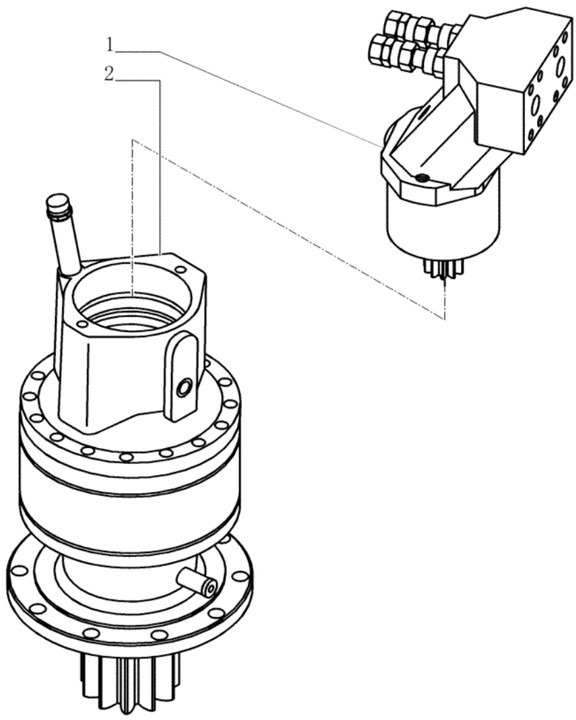 Case 71491070 - 71491030 - Moteur de rotation pour Engins de chantier: photos 1 Case 71491070 - 71491030 - Moteur de rotation pour Engins de chantier: photos 1
