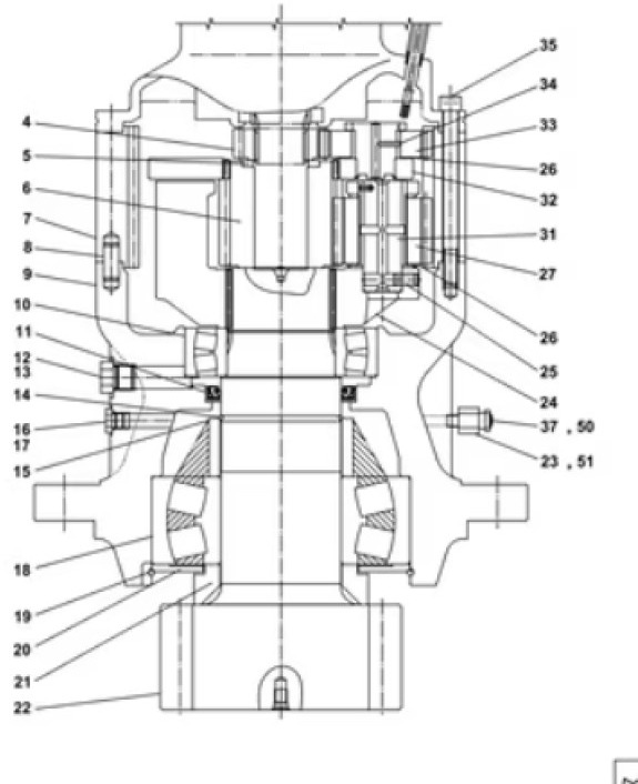 Case KRC12360 - KRC10650 - Moteur de rotation pour Engins de chantier: photos 1 Case KRC12360 - KRC10650 - Moteur de rotation pour Engins de chantier: photos 1