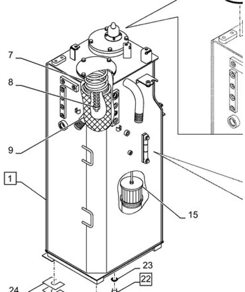 Case KRJ42051 - Réservoir hydraulique pour Engins de chantier: photos 1 Case KRJ42051 - Réservoir hydraulique pour Engins de chantier: photos 1