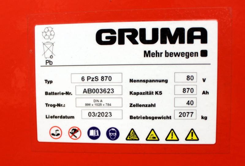 GRUMA 80 Volt 6 PzS 870 Ah - Accumulateur: photos 5 GRUMA 80 Volt 6 PzS 870 Ah - Accumulateur: photos 5