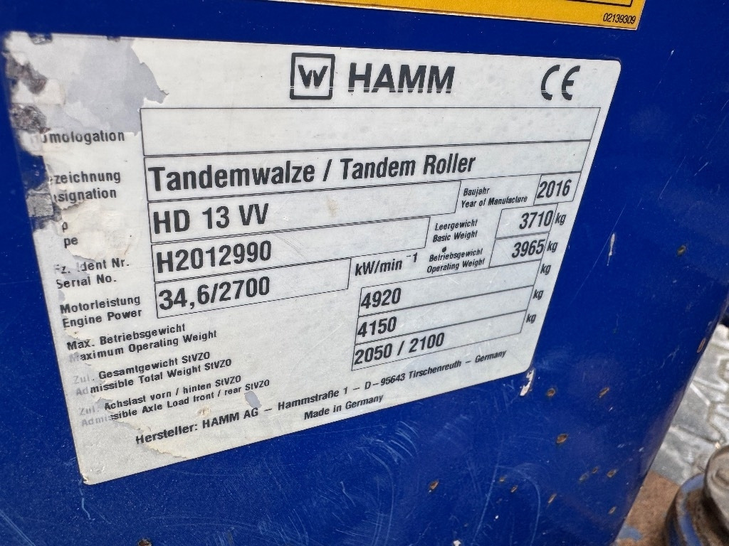 Hamm HD 13 VV - Rouleau compresseur: photos 5 Hamm HD 13 VV - Rouleau compresseur: photos 5